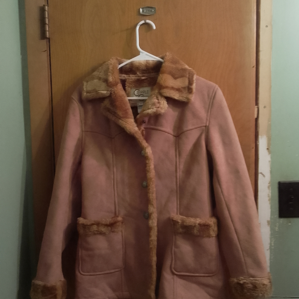 Cripple Creek Brown Teddy Jacket with Brown Faux Fur Size XS 100% Polyester‎